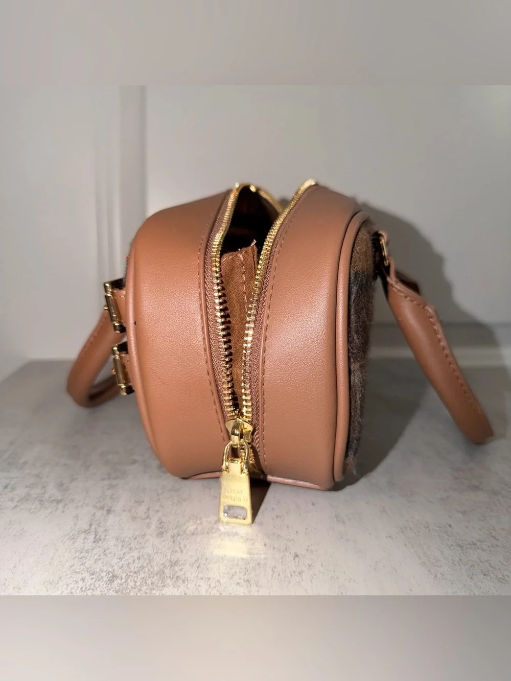 Steve Madden Brown Plaid Mini Satchel